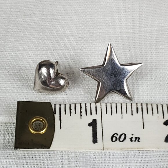 Unique Star & Heart Silver 925 Earrings - Picture 7 of 7